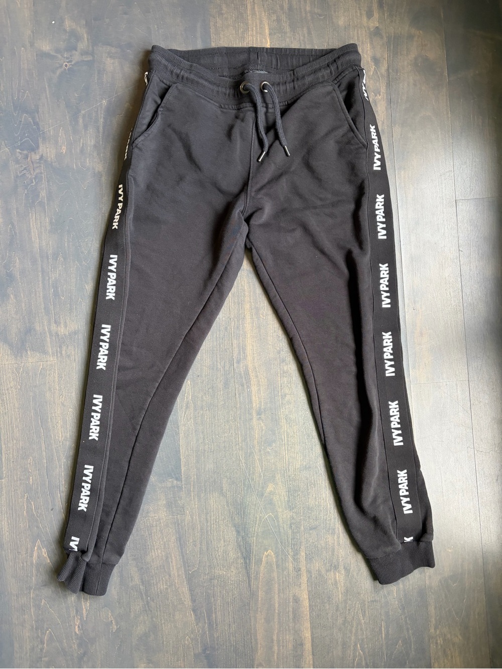 IVY PARK Black Logo-Tape Joggers